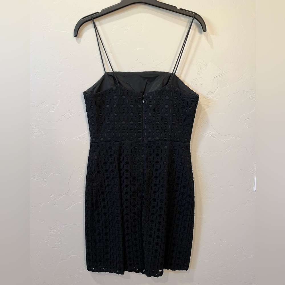 EUC Banana Republic Black Eyelet Mini Dress - Picture 4 of 5